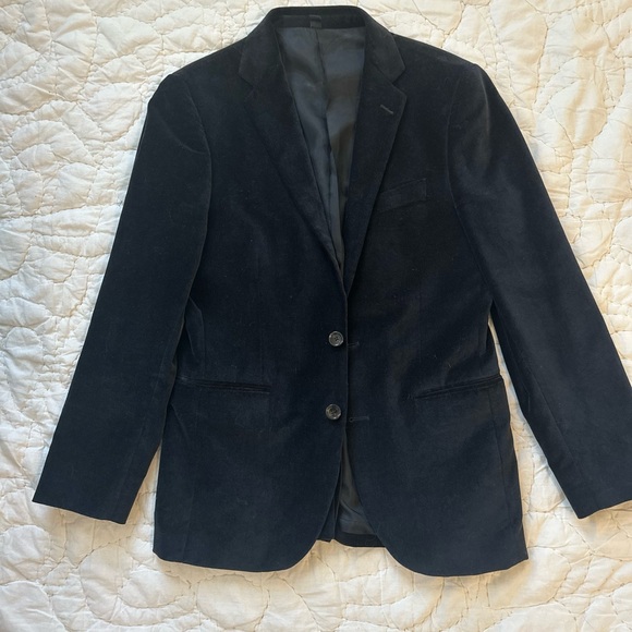 J Crew Factory Men’s Thompson Velvet Blazer- black